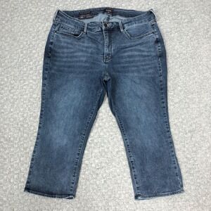 NYDJ Jeans Womens 18WP Blue Marilyn Straight Cool Embrace Lift Tuck Plus Petite